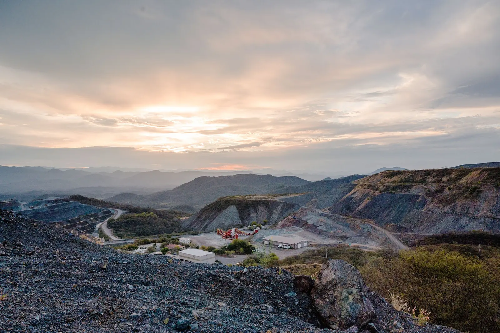 Sunrise over the El Gallo site, Sinaloa