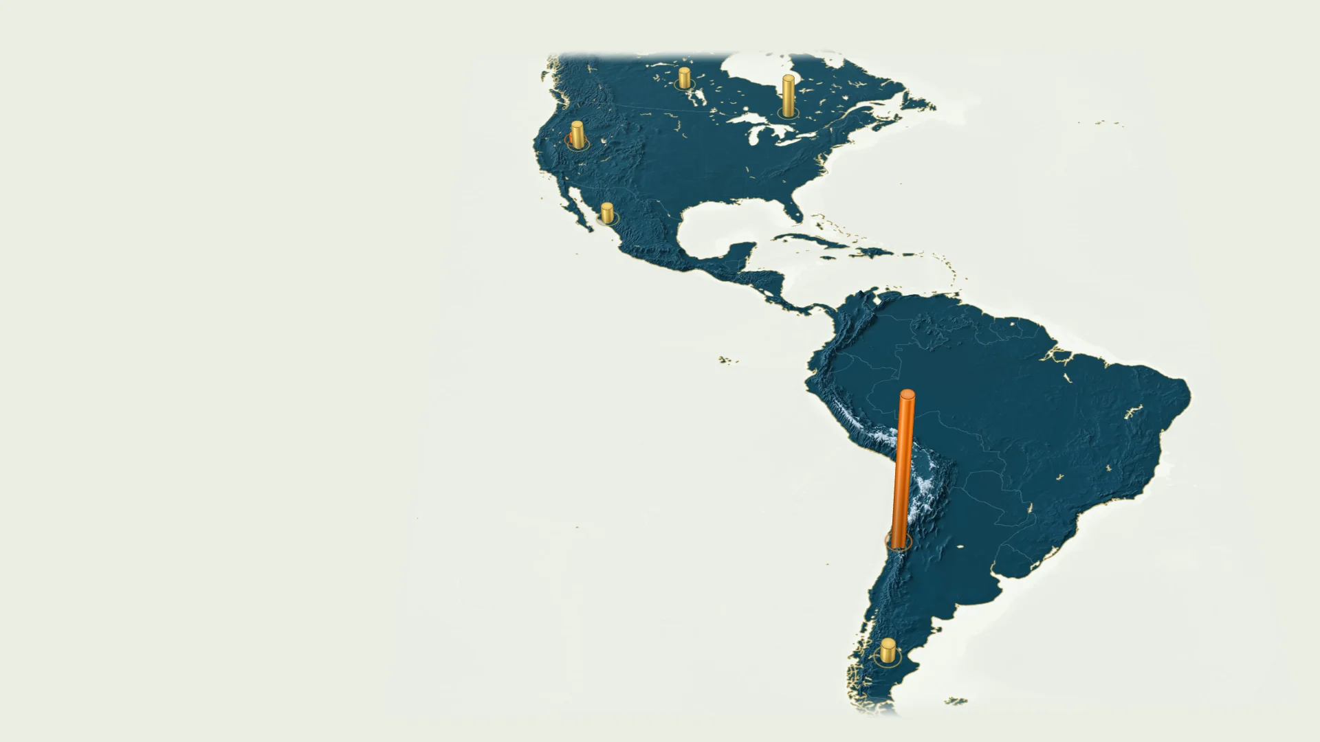 McEwen’s mines and projects in the Americas, in 3D