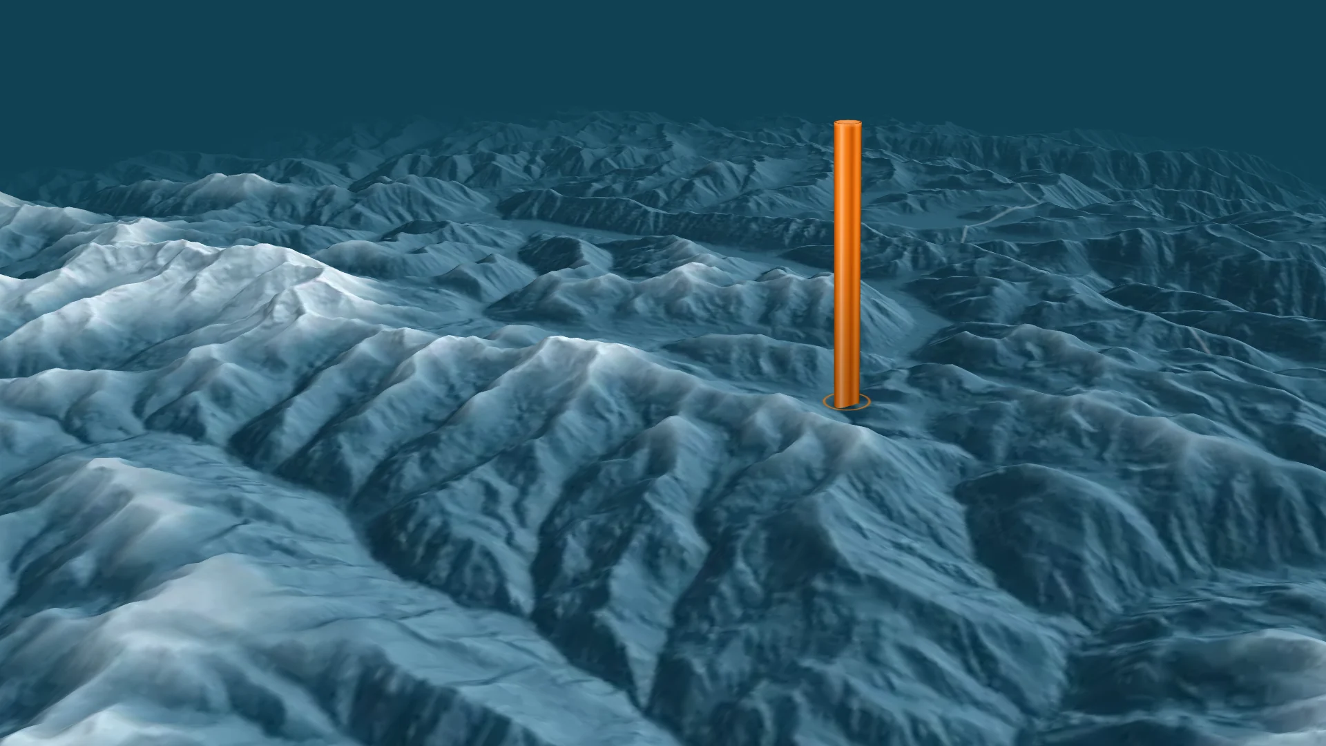 Los Azules in the Andes of San Juan, Argentina, in 3D