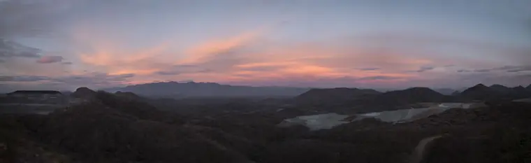 Dusk over the El Gallo hills