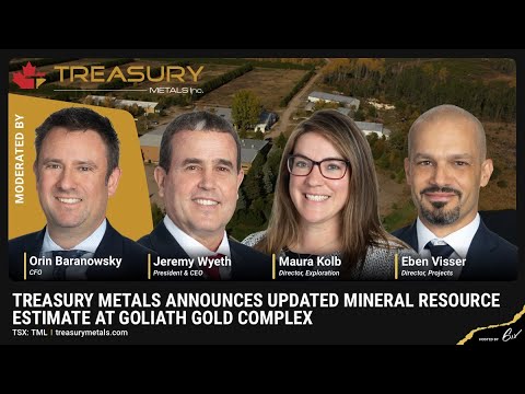 Treasury Metals Announces Updated Mineral Resource Estimate at Goliath Gold Complex