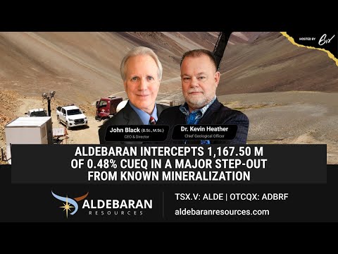 Aldebaran Intercepts 1,167.50 M Of 0.48% CuEq In A Major Step-out From Known Mineralization