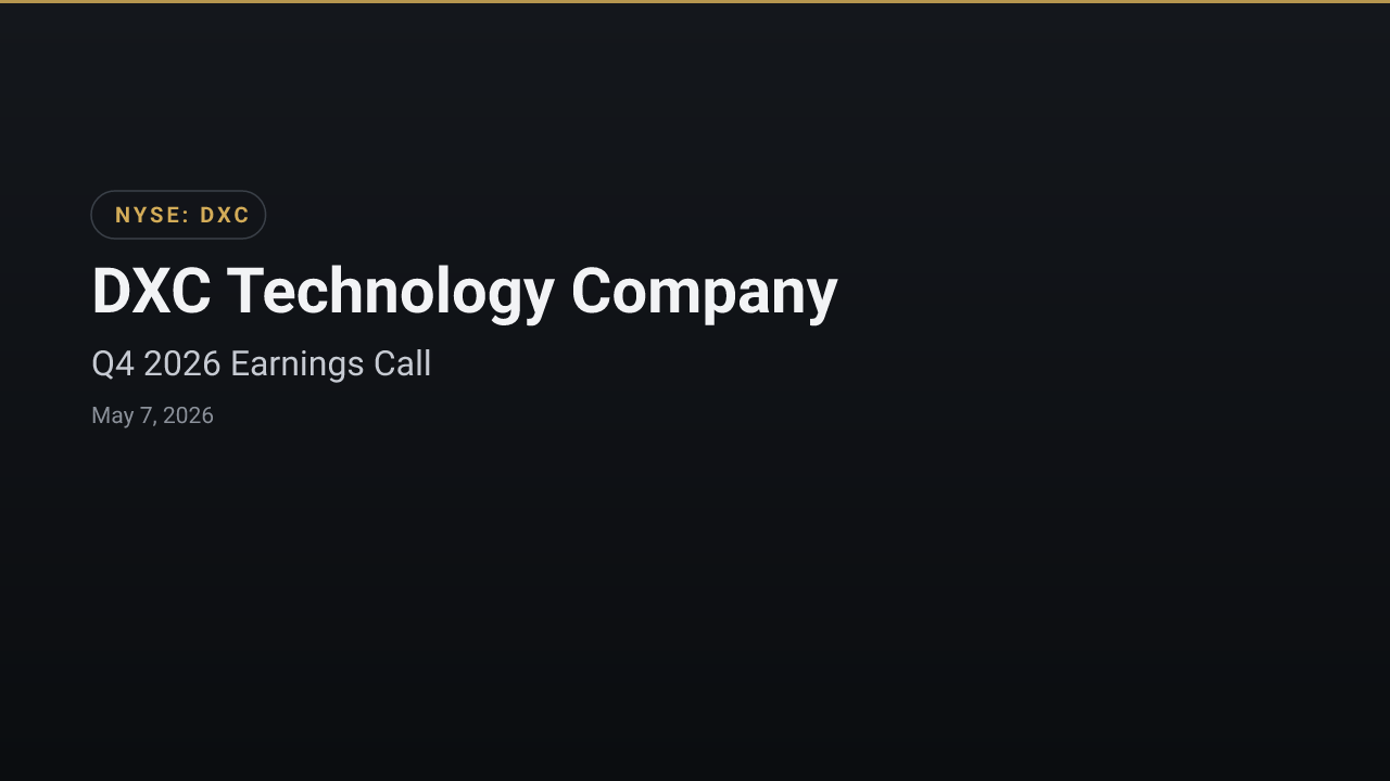 DXC Technology Company (DXC) Q4 2026 Earnings Call