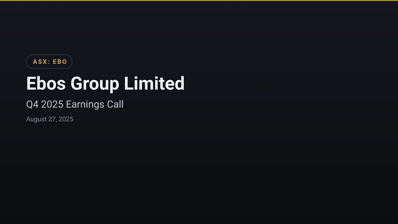 Ebos Group Limited (EBO) Q4 2025 Earnings Call