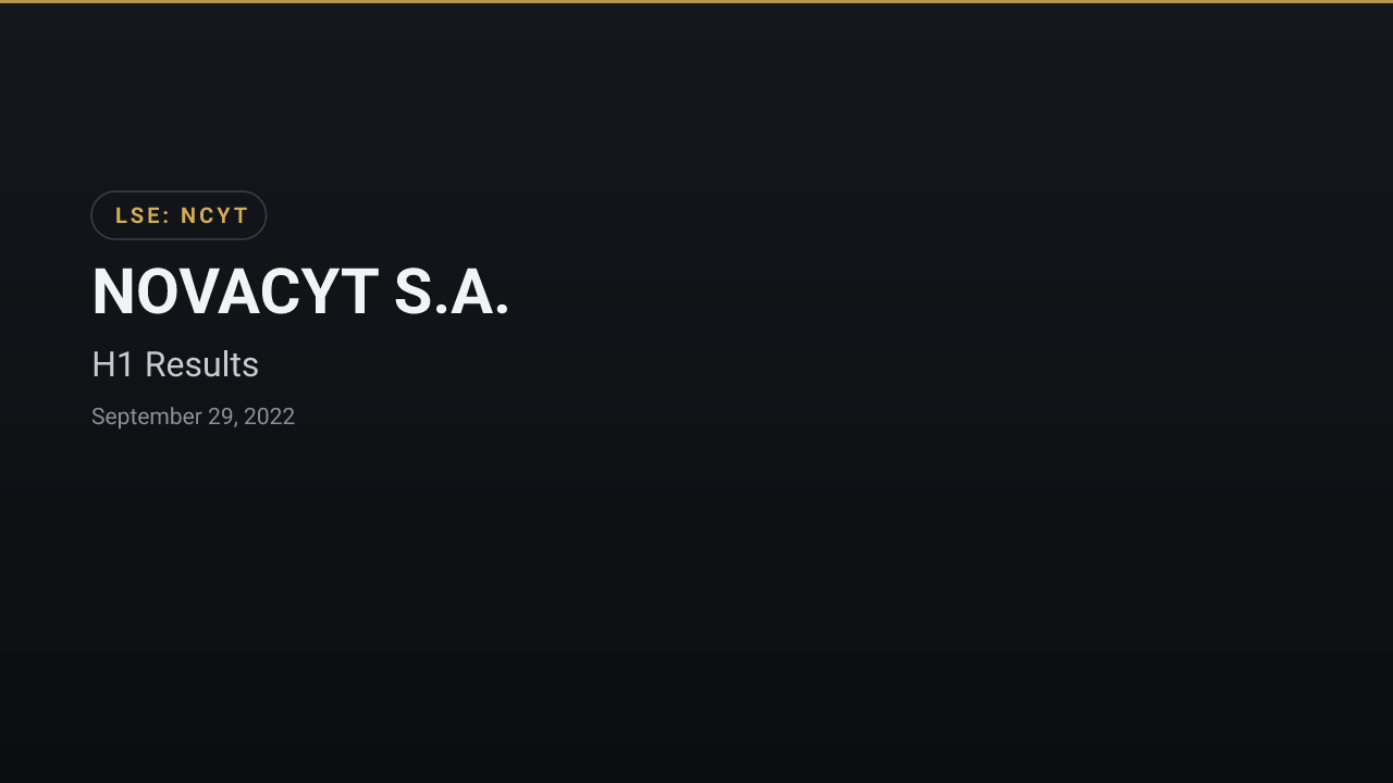 NOVACYT S.A. (NCYT) — H1 Results