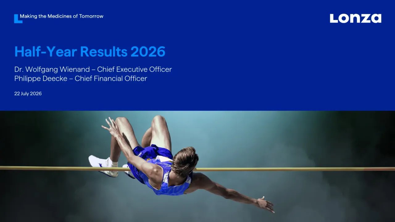Lonza Group (SIX Swiss: LONN) Q2 2026 Earnings Call