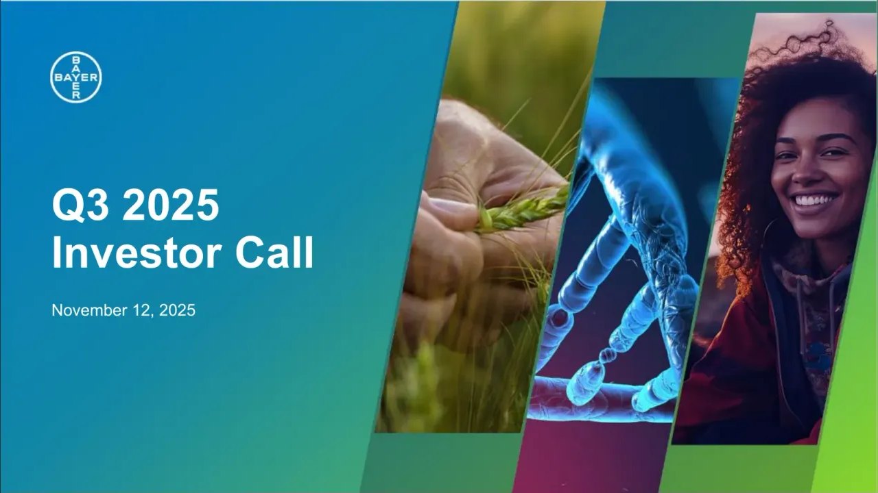 Bayer (Xetra:BAYN) Q3 2025 Earnings Call