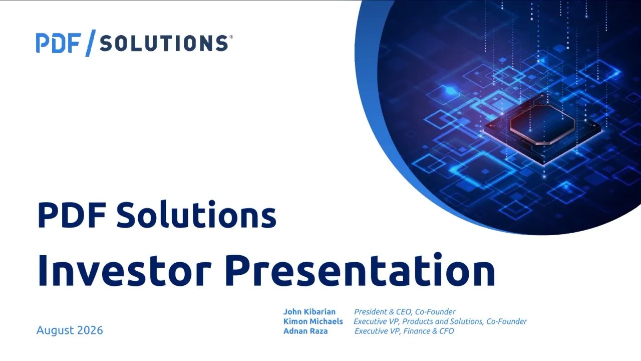 PDF Solutions (NASDAQ:PDFS) Q2 2026 Earnings Call