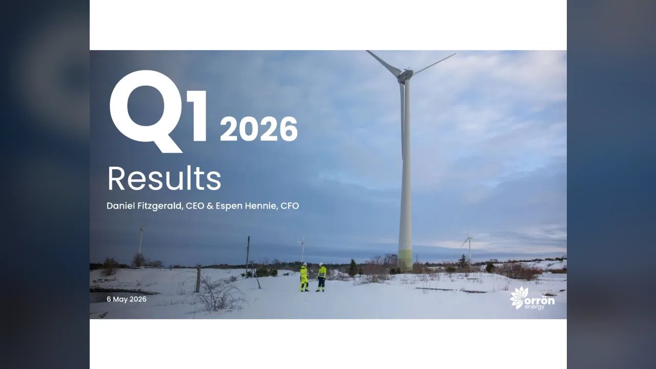 Orron Energy (Stockholm:ORRON) Q1 2026 Earnings Call