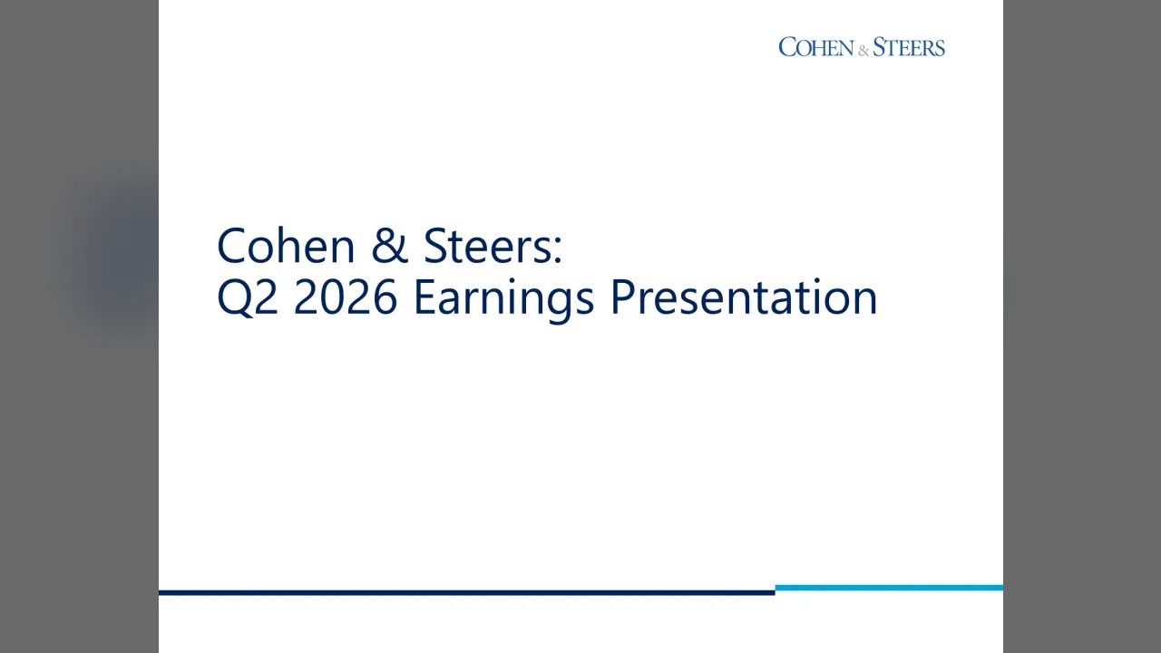 Cohen & Steers (NYSE:CNS) Q2 2026 Earnings Call