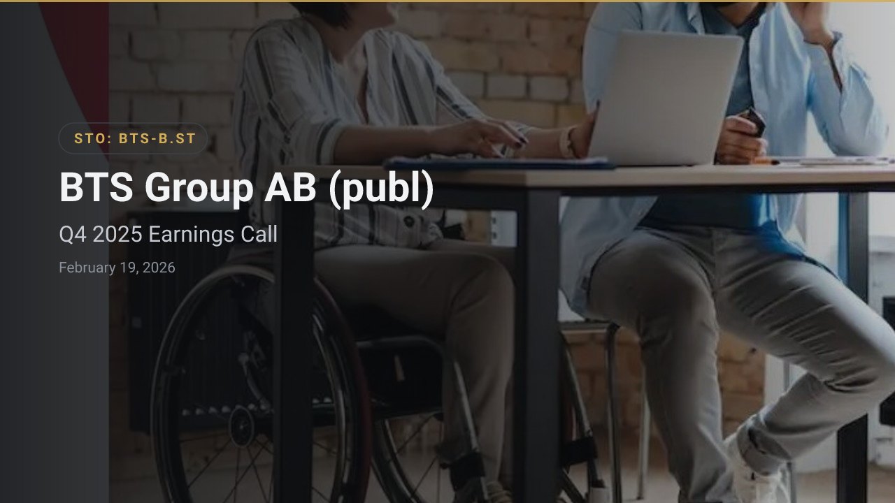 BTS Group (Stockholm:BTS B) Q4 2025 Earnings Call