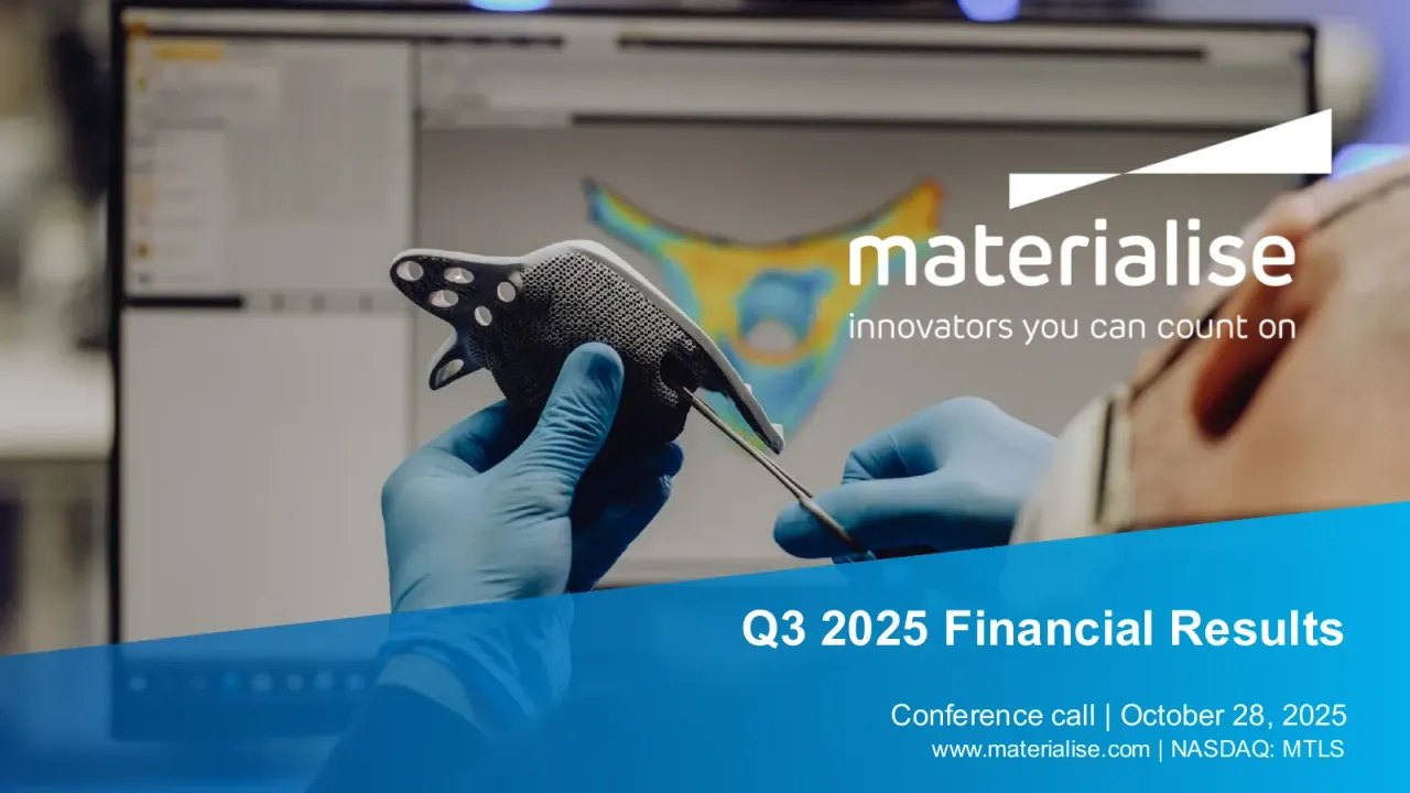 Materialise (Euronext:MTLS) Q3 2025 Earnings Call