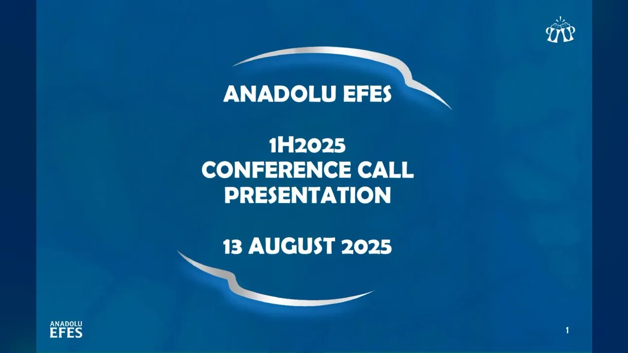 Anadolu Efes Biracilik ve Malt Sanayii A.S. (BIST:AEFES) Q2 2025 Earnings Call