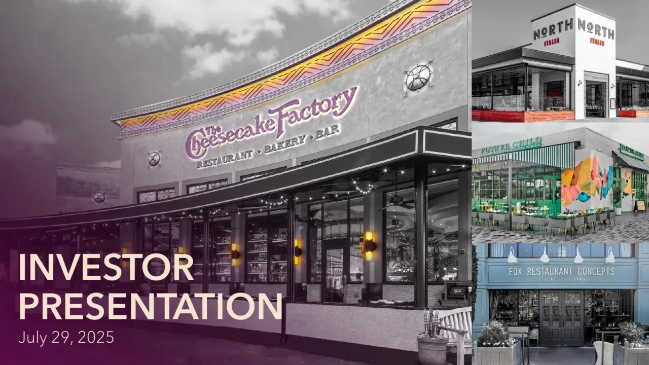 The Cheesecake Factory (NASDAQ:CAKE) Q2 2025 Earnings Call