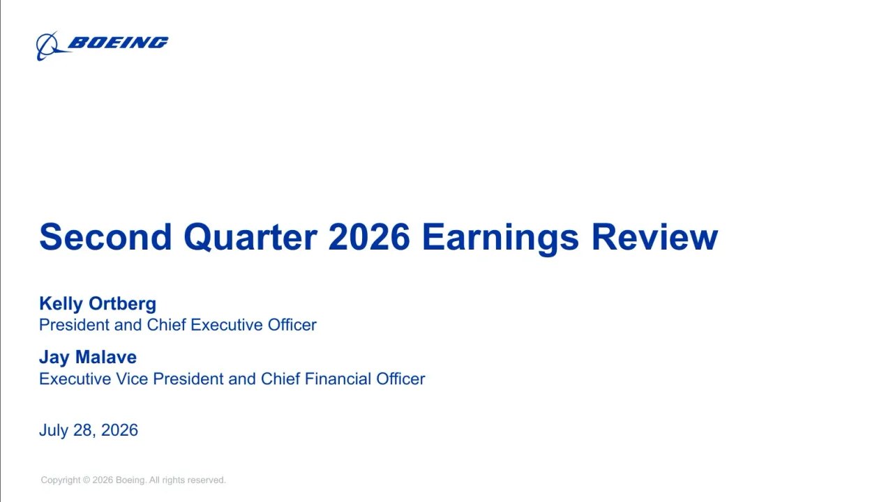 The Boeing Company (BOE) Q2 2026 Earnings Call