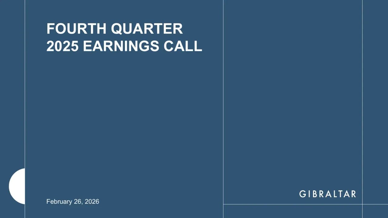 Gibraltar Industries (NASDAQ:ROCK) Q4 2025 Earnings Call