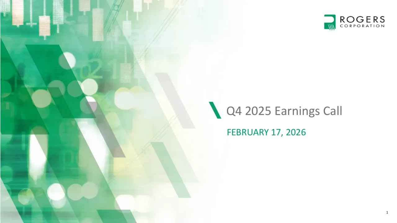 Rogers (NYSE:ROG) Q4 2025 Earnings Call