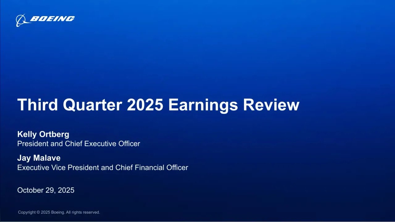 The Boeing Company (BOE) Q3 2025 Earnings Call