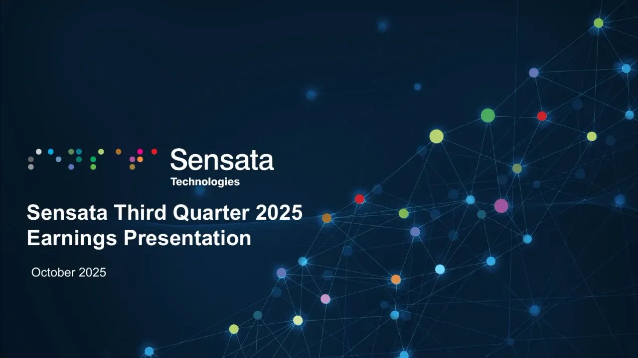 Sensata Technologies Holding (NYSE:ST) Q3 2025 Earnings Call