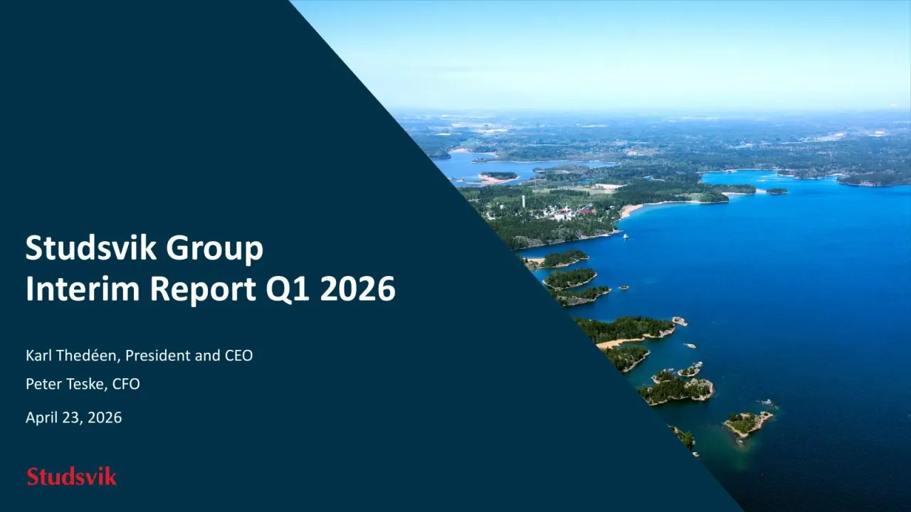 Studsvik (Stockholm:SVIK) Q1 2026 Earnings Call