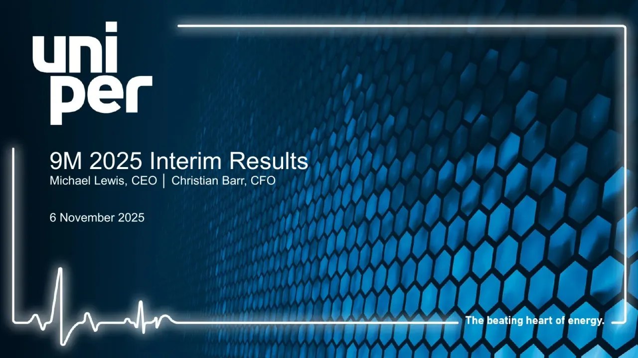 Uniper (Xetra:UN0) Q3 2025 Earnings Call