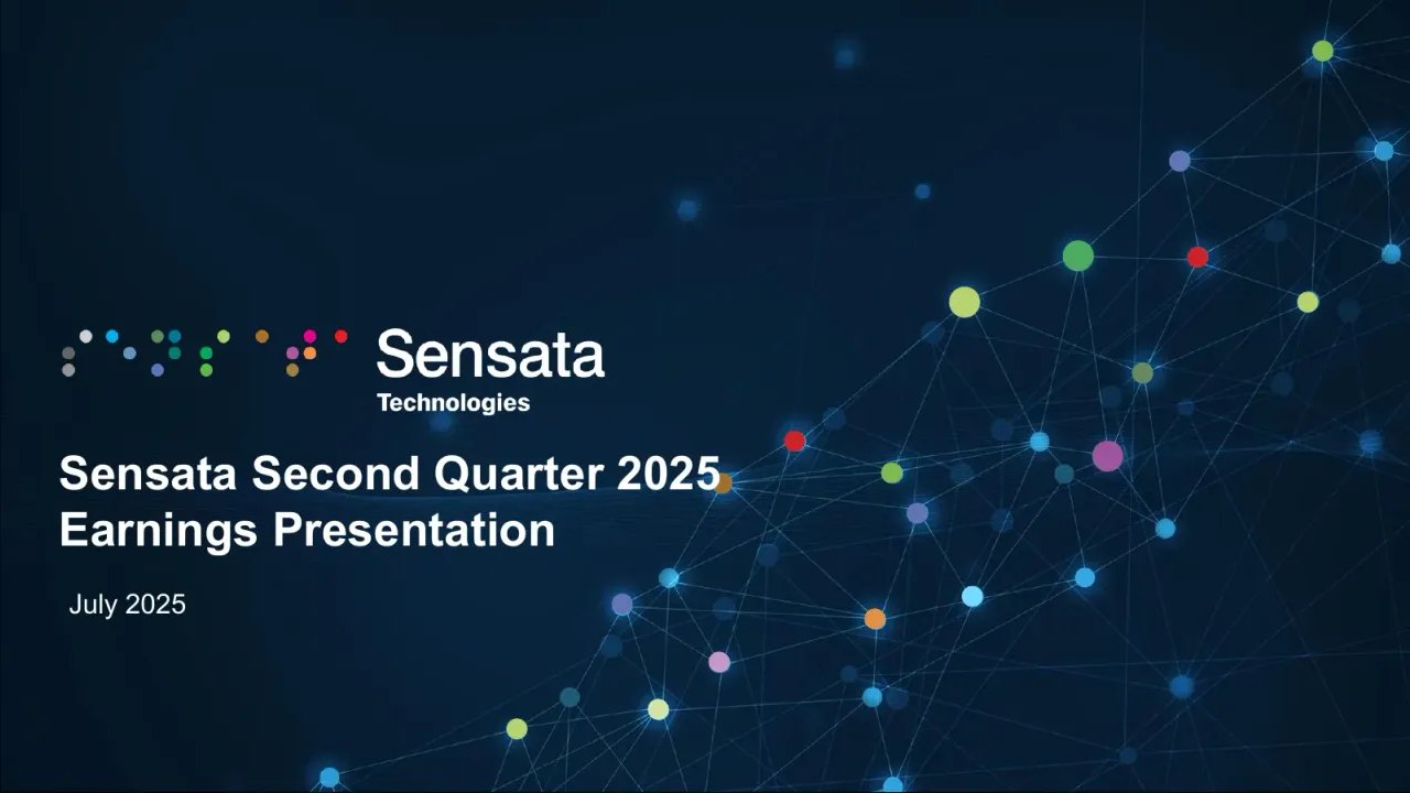 Sensata Technologies Holding (NYSE:ST) Q2 2025 Earnings Call