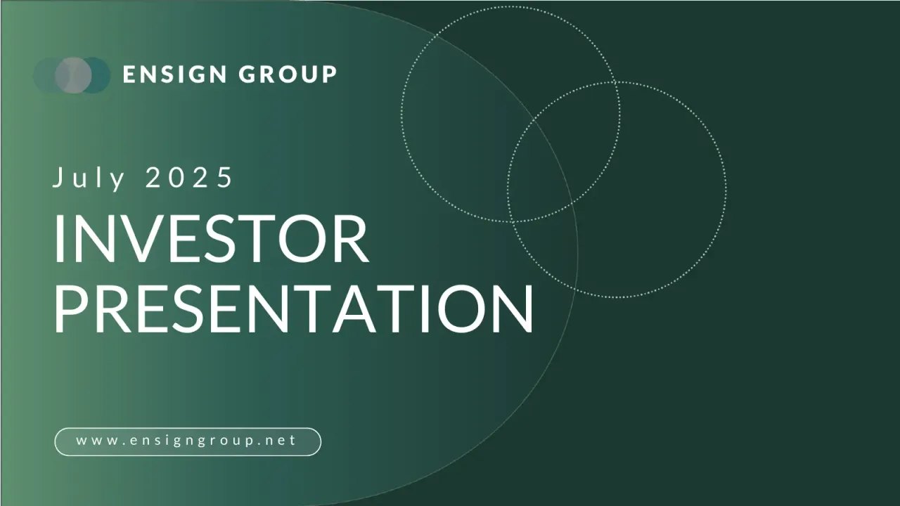 The Ensign Group (NASDAQ:ENSG) Q2 2025 Earnings Call
