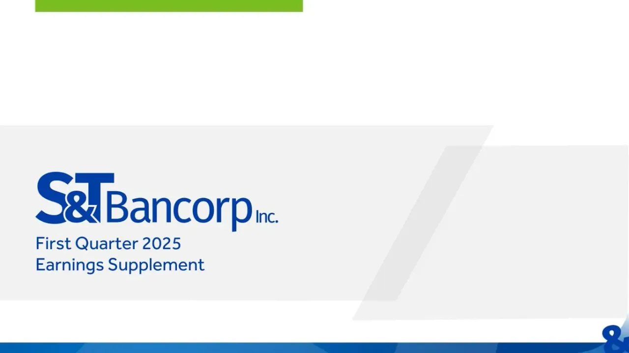 S&T Bancorp (NASDAQ:STBA) Q1 2025 Earnings Call