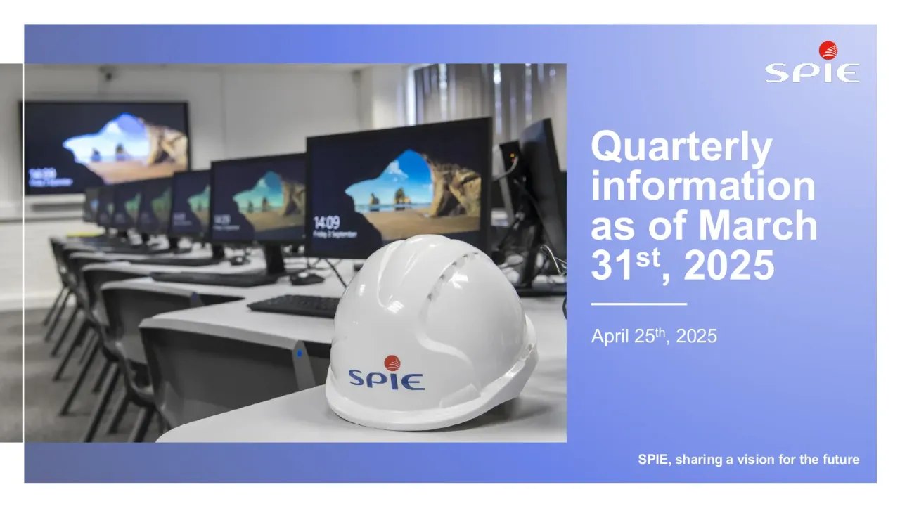 Spie (Euronext:SPIE) Q1 2025 Earnings Call