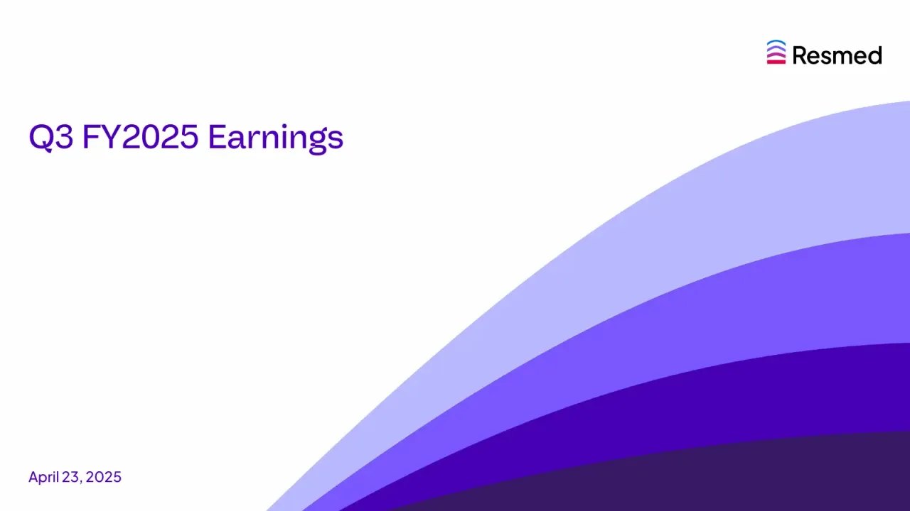 ResMed (NYSE:RMD) Q3 2025 Earnings Call