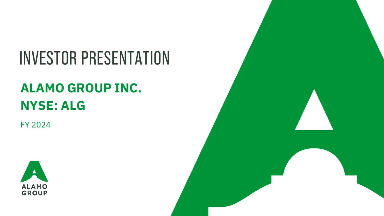 Alamo Group (NYSE:ALG) Q4 2024 Earnings Call