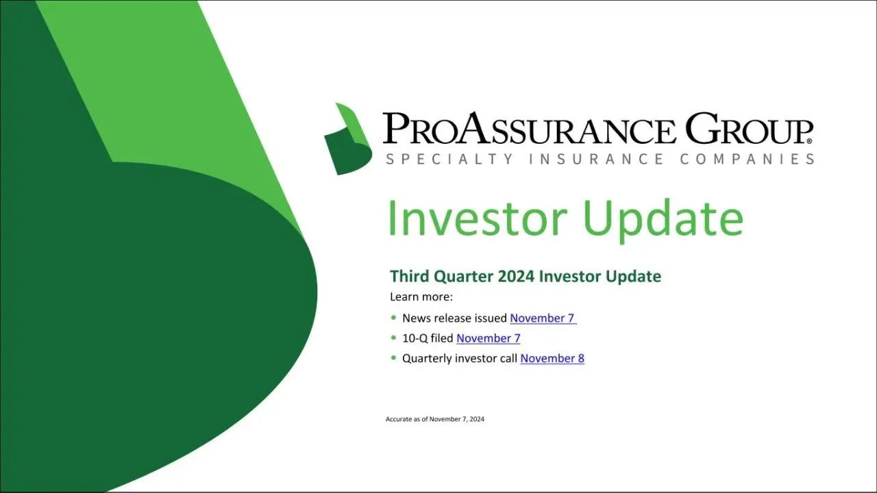 Proassurance (NYSE:PRA) Q3 2024 Earnings Call