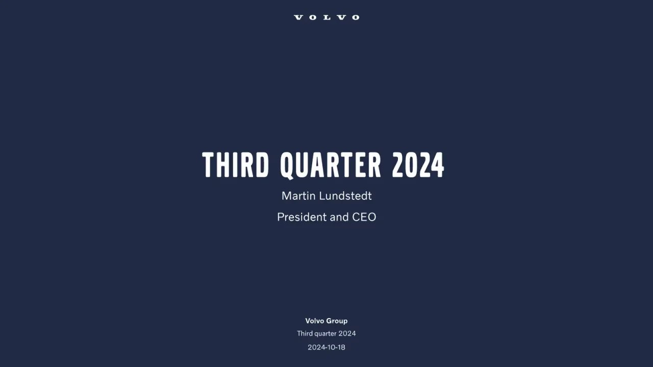 Volvo (Stockholm:VOLV A) Q3 2024 Earnings Call