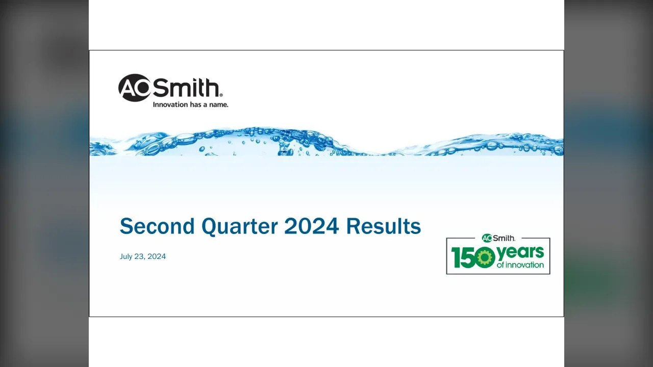A.O. Smith (NYSE:AOS) Q2 2024 Earnings Call