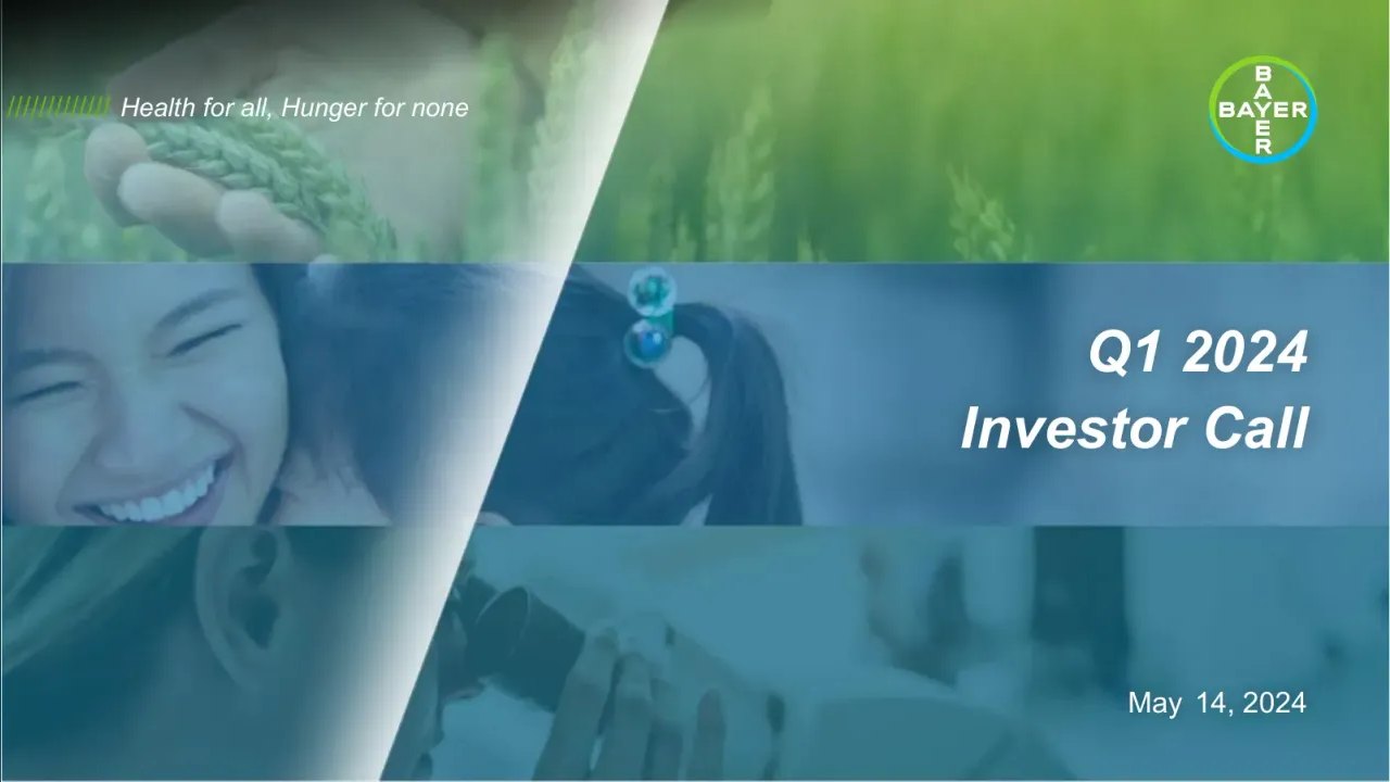 Bayer (Xetra:BAYN) Q1 2024 Earnings Call
