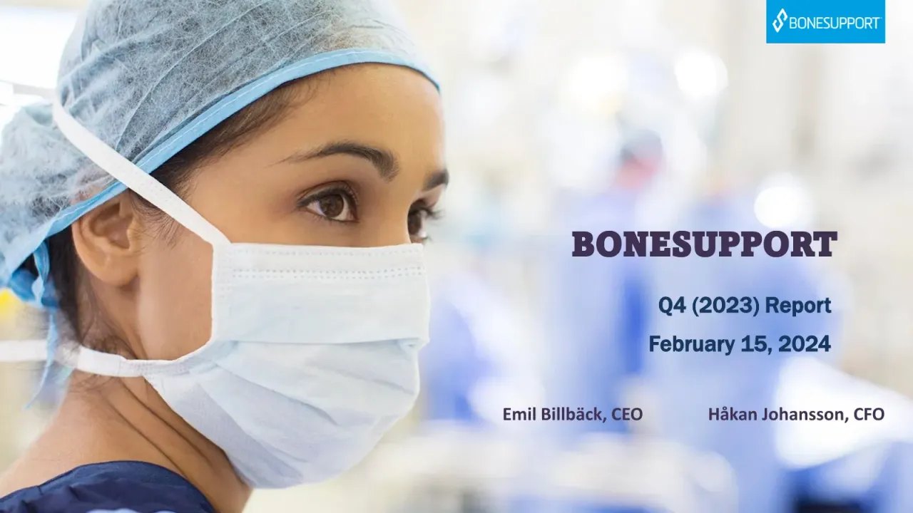 Bonesupport Holding (Stockholm:BONEX) Q4 2023 Earnings Call