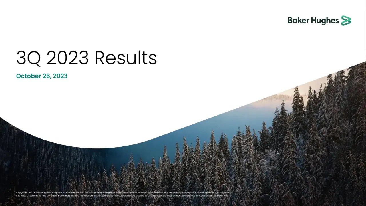 Baker Hughes (NASDAQ:BKR) Q3 2023 Earnings Call