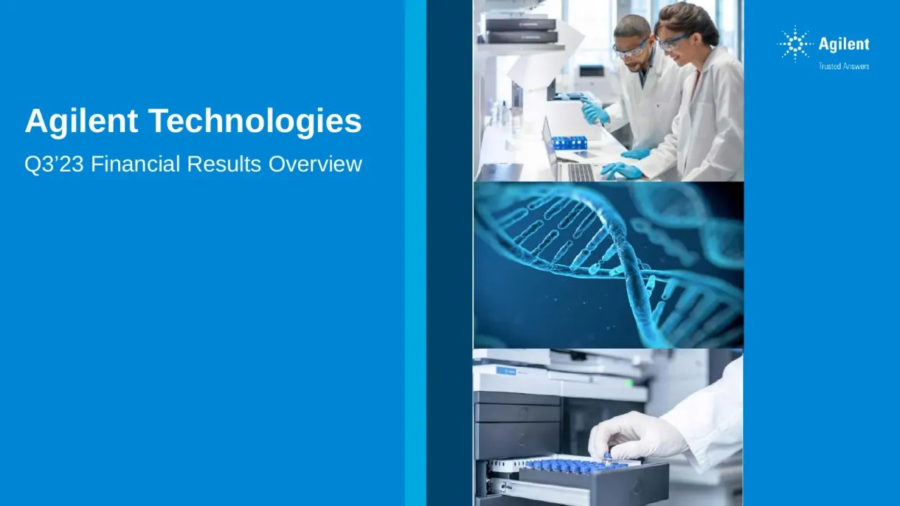 Agilent Technologies (NYSE:A) Q3 2023 Earnings Call