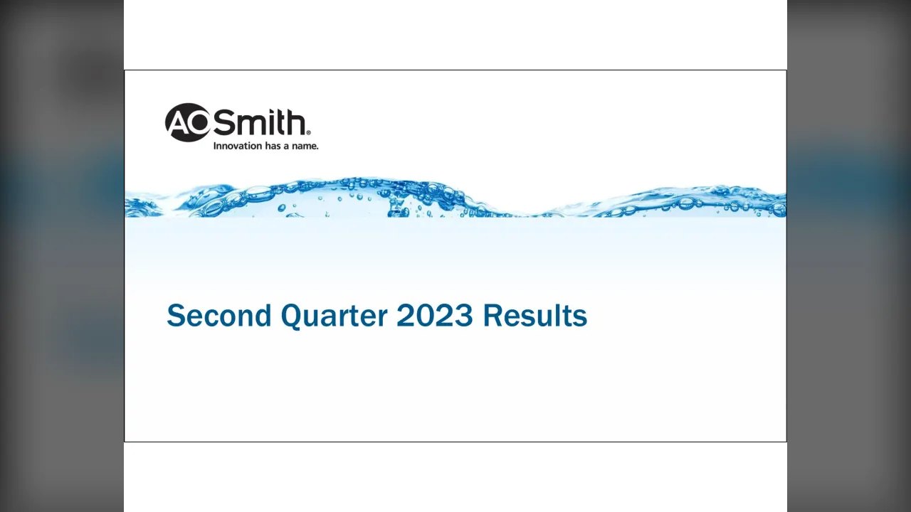 A.O. Smith (NYSE:AOS) Q2 2023 Earnings Call