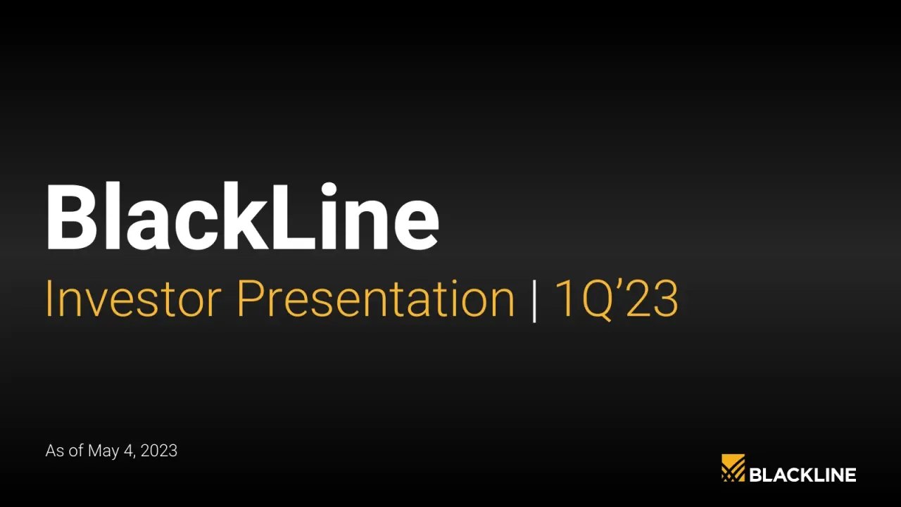 Blackline (NASDAQ:BL) Q1 2023 Earnings Call
