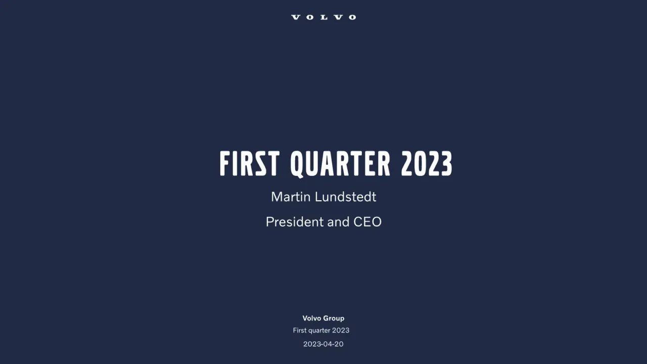 Volvo (Stockholm:VOLV A) Q1 2023 Earnings Call