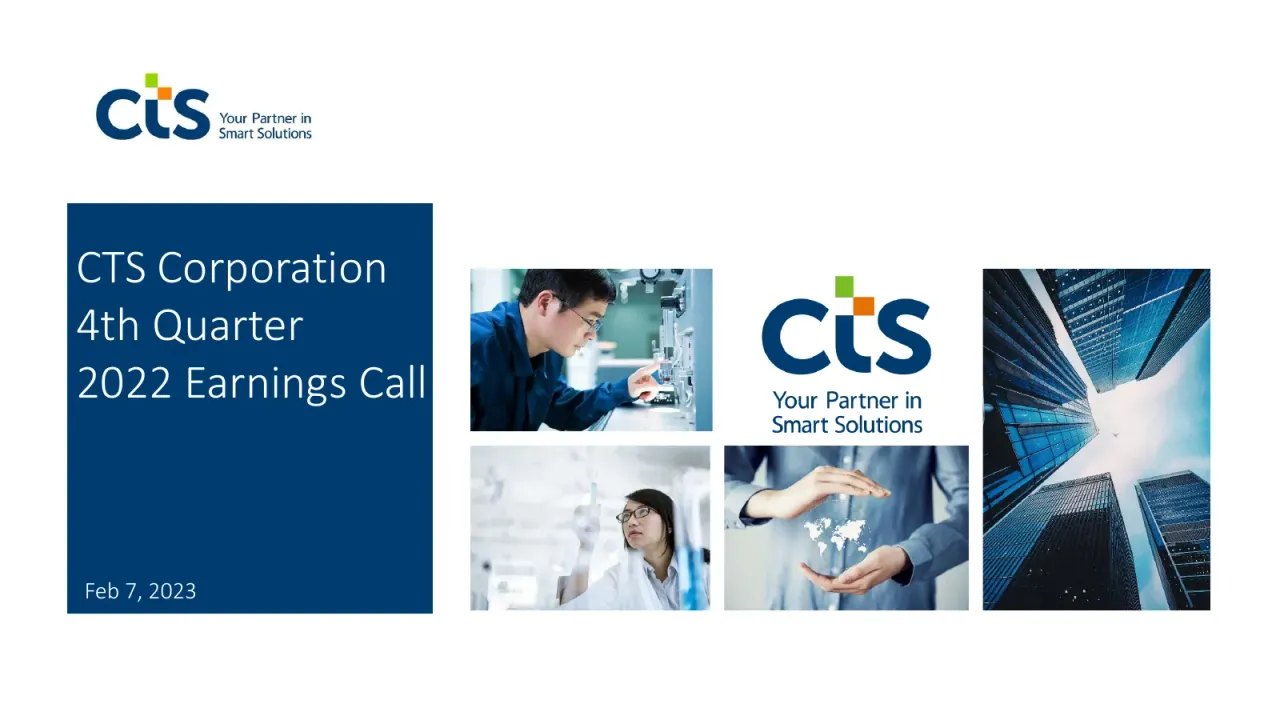 CTS (NYSE:CTS) Q4 2022 Earnings Call
