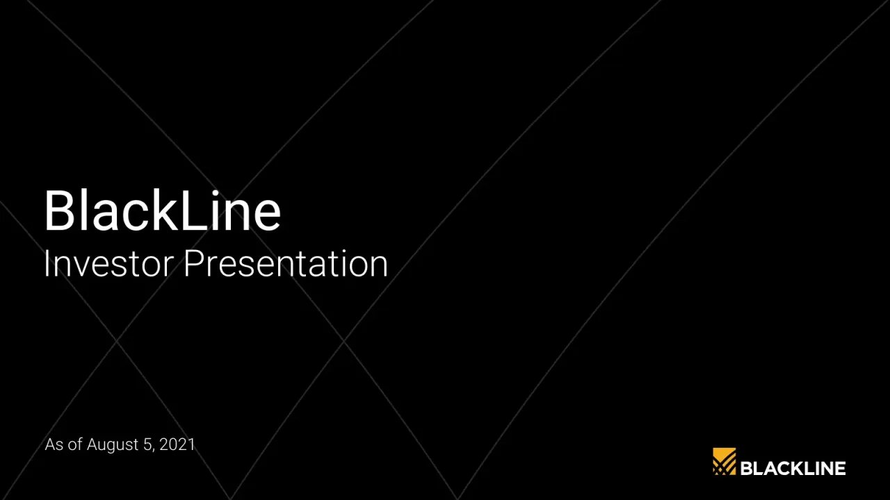 Blackline (NASDAQ:BL) Q2 2021 Earnings Call