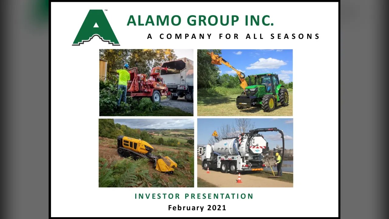 Alamo Group (NYSE:ALG) Q1 2021 Earnings Call