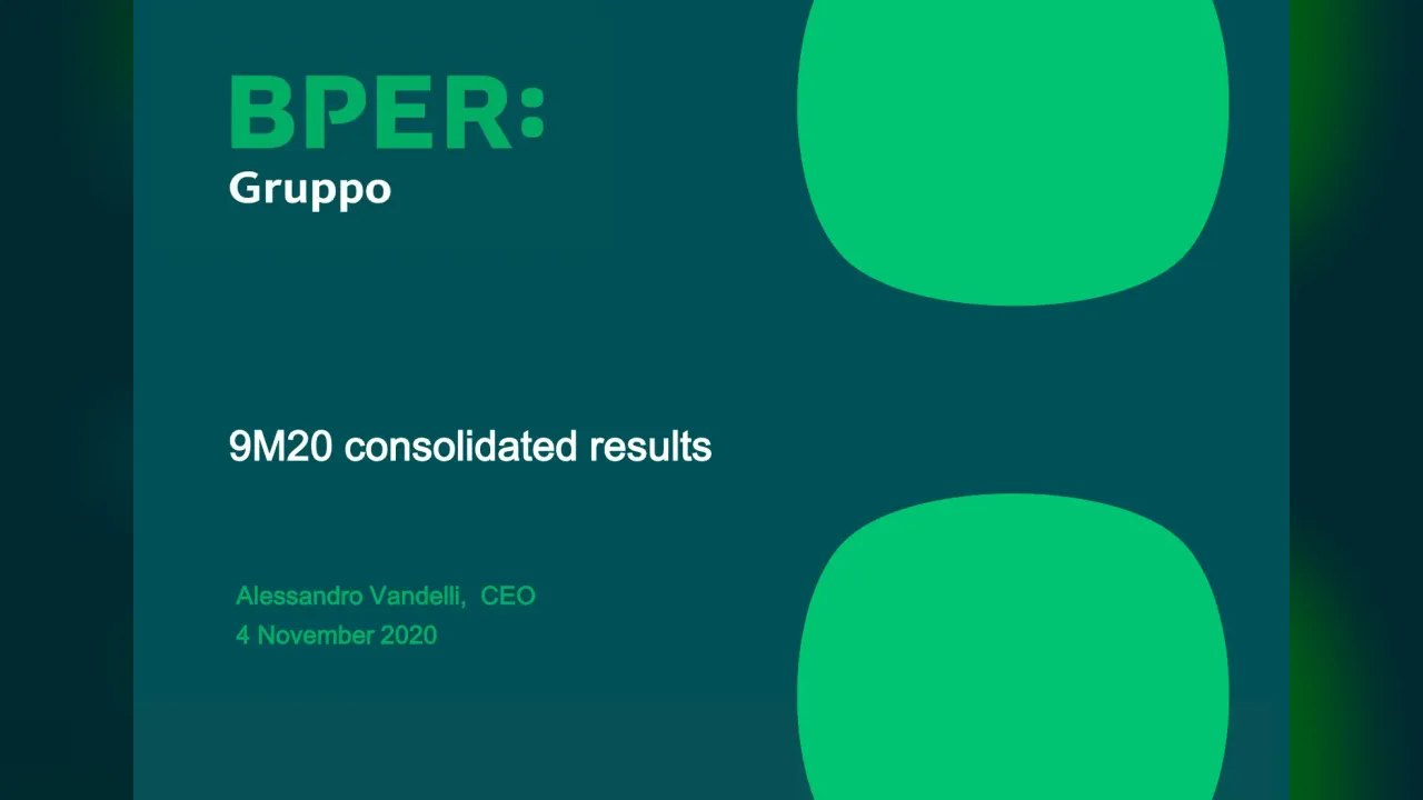 Bper Banca (Milan:BPE) Q3 2020 Earnings Call