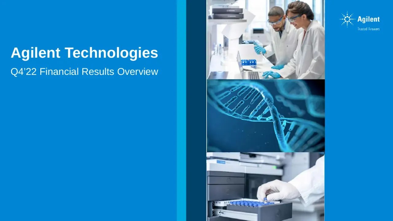 Agilent Technologies (NYSE:A) Q4 2022 Earnings Call