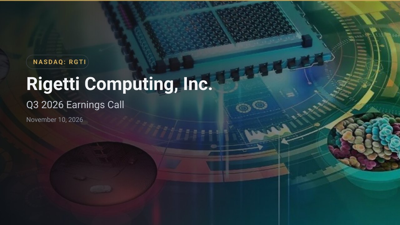 Rigetti Computing (NASDAQ:RGTI) Q3 2026 Earnings Call
