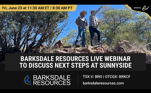 Barksdale Resources To Discuss Next Steps At Sunnyside